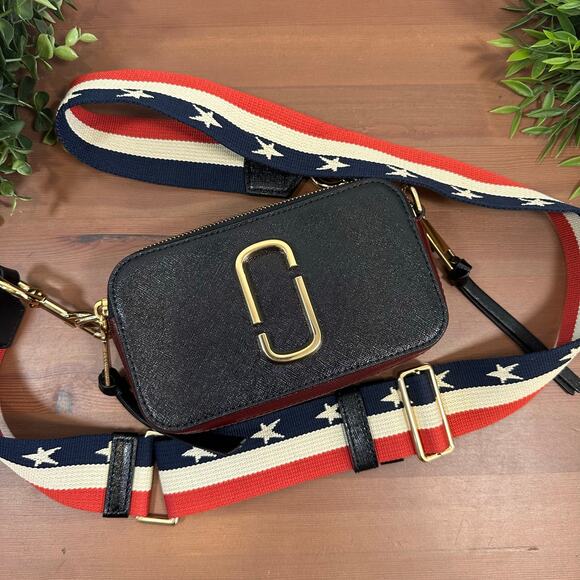 Marc Jacobs Handbags - Marc Jacobs The Snapshot Bag Crossbody Black Wine Teal USA Strap